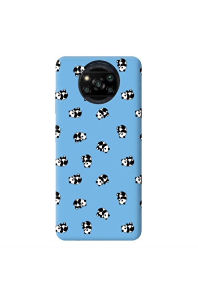 Other Xiaomi Poco X3 /X3 Pro Small Pandas Blue Colored Silicone TPU Θήκη