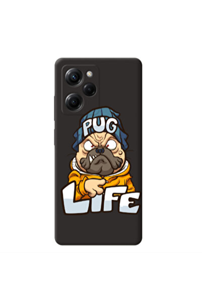 Other Xiaomi Poco X5 Pro Pug Life 2 Black Colored Silicone TPU Θήκη