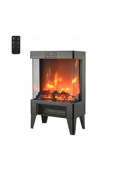 zola Semineu electric 2000 W, efect flacara LED, termostat 15-38°C, telecoman...