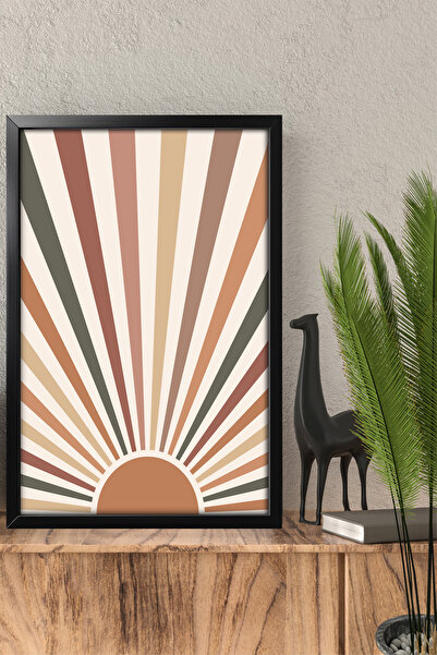 Erfa Concept Ahşap Çerçeve Görünümlü Tek Parça MDF Tablo Antre Hol Vintage Es...