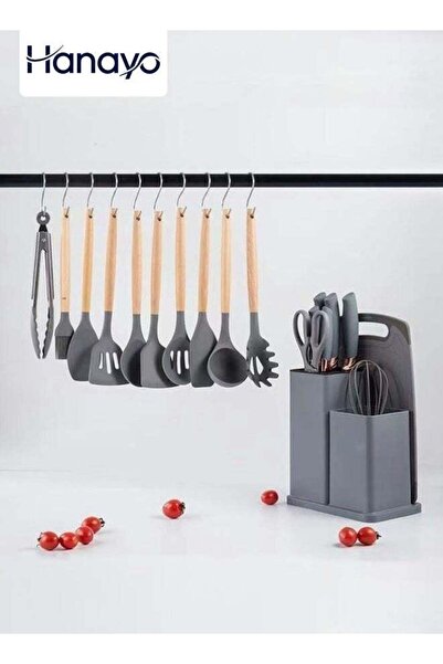 Hanayo 19 Pcs Knife and Kitchenware Set Kitchen Cooking Utensils Set Heat-res...