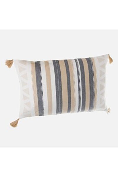 Jumbo Pernă Ecru Bej cu Ciucuri 60 x 40 cm