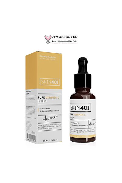 Skin 401% 10% فيتامين سي سيروم لتفتيح البشرة وتوحيد لونها 30 مل - سيروم للعنا...