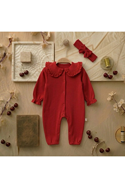 Maison hype baby Fiyonklu Yaka Dantelli Tulum - HYP7400