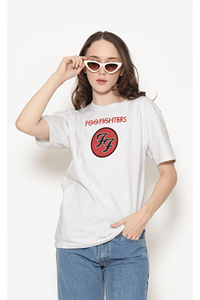 buzagi tasarım ürünleri Foo Fighters Unisex White Regular T-Shirt