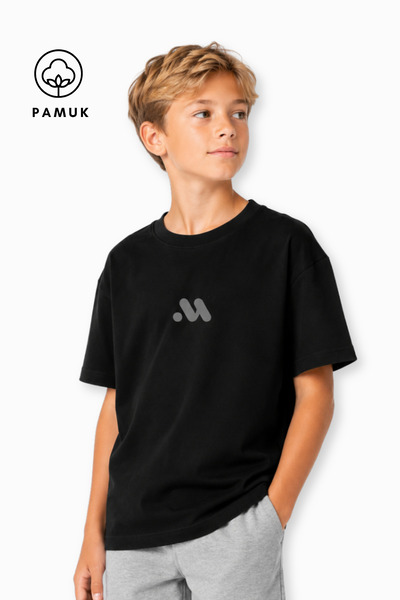 difa kids Tricou pentru băieți cu mânecă scurtă, cu imprimeu cu litera M, pen...