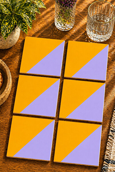 JHAAR Modern Set of 6 Coasters - Uv Printing Mdf - 10X10 cm