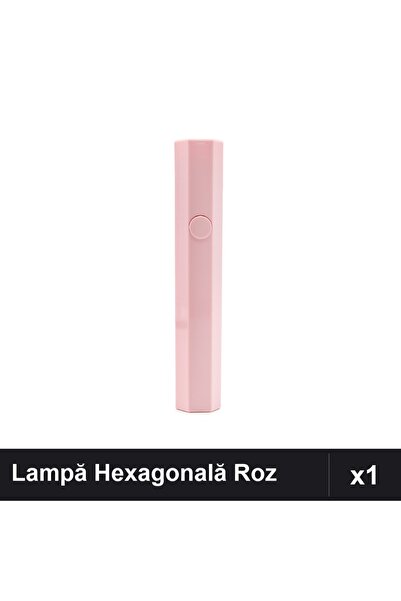 NAİLS Lampă UV/LED Hexagonală pentru Gel, Roz – Uscare Rapidă Unghii