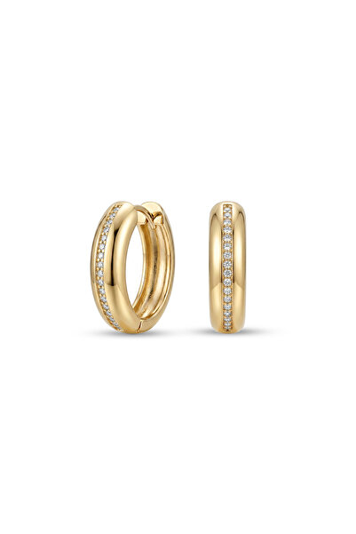Charmist Steel Zircon Hoop Nova Earrings