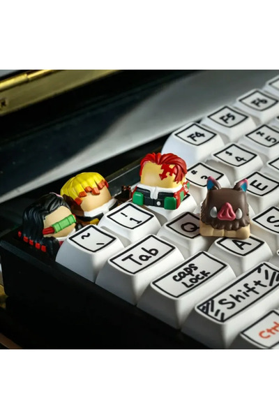 Keybitcap Demon Slayer Mini Heads – El Boyaması PLA Artisan Keycap Serisi