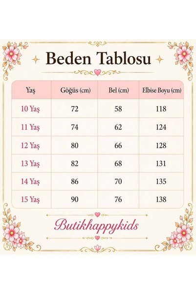 BUTİKHAPPYKİDS Kız Çocuk Bebe Mavisi Prenses Abiye Elbise Parlak Tafta Taş Detaylı Fiyonklu Uzun Abiye Elbise 10-15