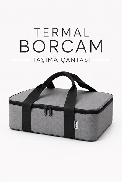 Bambus Termal 17L Borcam Saklama Kabı Seyahat Taşıma Çantası Termos Piknik Ça...