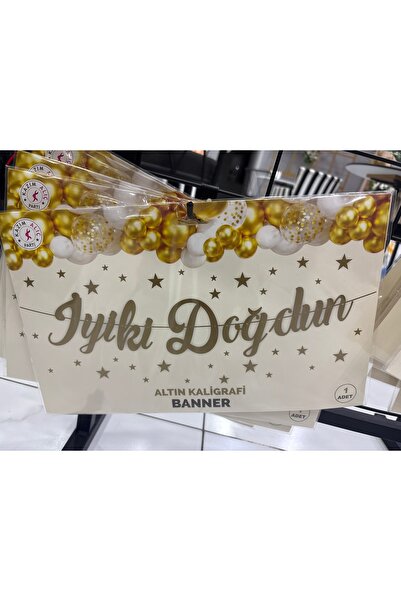 İyiki Doğdum Altın Kaligrafi Banner