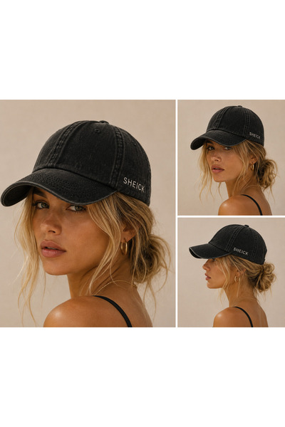 Cap Hat headwear washed black