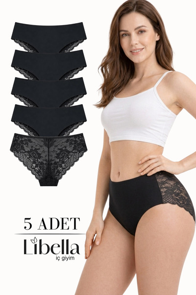 LİBELLA İÇ GİYİM New Season Premium Large Size Lace Detailed Laser Tulle Deta...