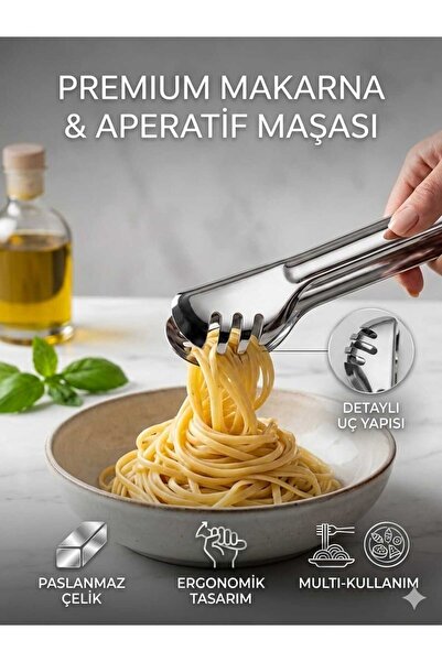 LOVYCO Stainless Steel Premium Pasta and Salad Tongs - Multi-Purpose Serving ...