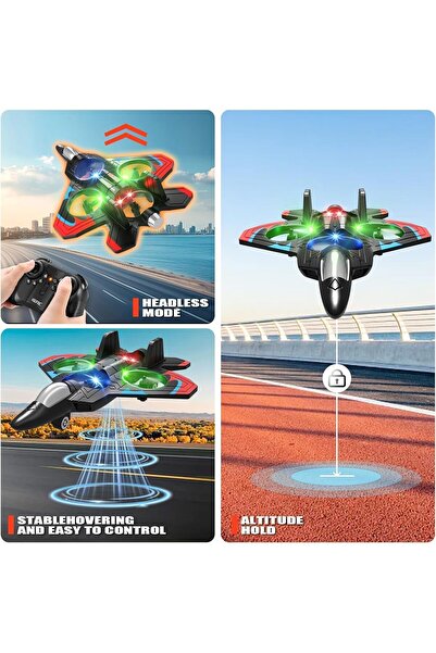 UrbanX RC Plane 360° Flips, 2.4GHz Remote Controlled Aeroplane Quadcopter Fig...