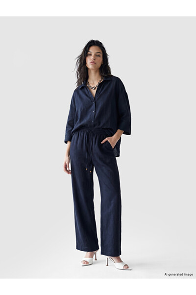 LC Waikiki Timeless Clothing & Timeless Choices Women's 100% Linen Trousers w...