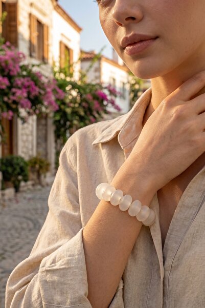Generic Brand White Big Stone Modern Style Ethnic Bracelet