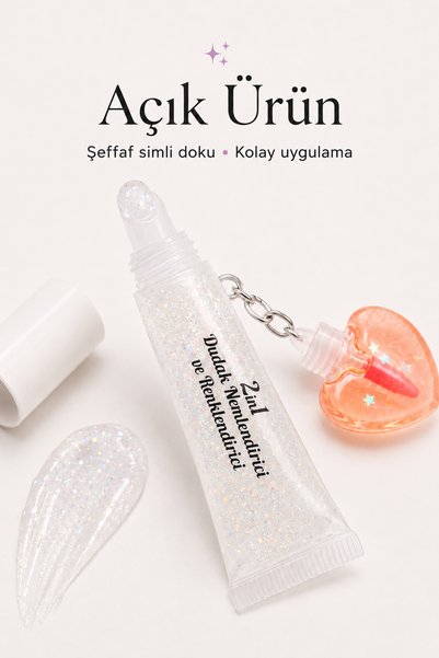 Sudedi Home Lip Moisturizer Lip Balm Transparent Glitter Lip Gloss, Shimmering Shine Lip Balm, Daily Lip Care Product
