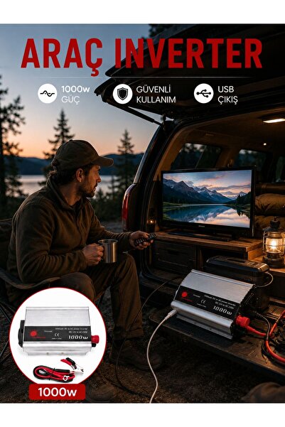 Lisinya 1000W Car Inverter Battery to Electricity Portable Power Converter