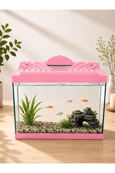 PKR Akvaryum 35 cm 12 litre 4 mm cam pembe