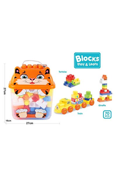 Blue Toys Τουβλάκια σε Κουτί 70 Τεμάχια Τίγρης (MKV874561)