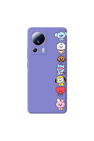 Other Xiaomi Mi 13 Lite Lovely animals Purple Colored Silicone TPU Θήκη