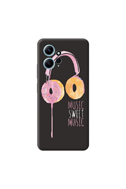 Other Xiaomi Redmi Note 12 4G Donut earphone Black Colored Silicone TPU Θήκη
