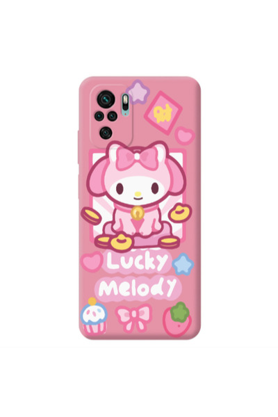 Other Xiaomi Redmi Note 10S Lucky Melody Pink Colored Silicone TPU Θήκη