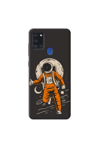 Other Samsung A21S Hitchhike Black Colored Silicone TPU Θήκη