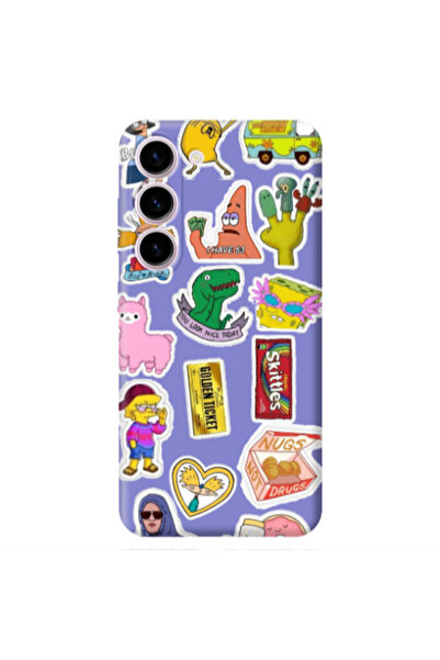 Other Samsung S23 Plus best cartoons Purple Colored Silicone TPU Θήκη
