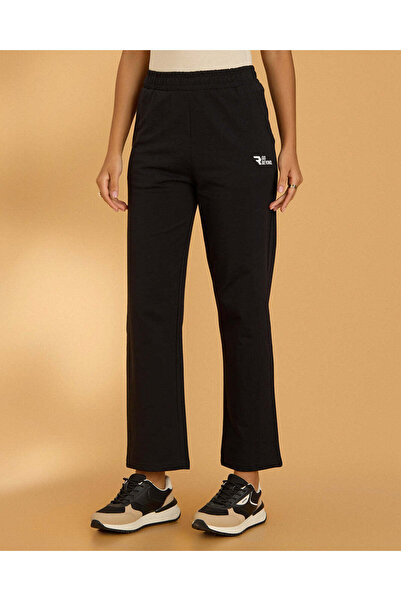 REDTAG Women Black Straight Leg Joggers