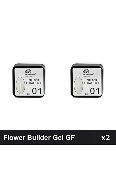 global fashion Set 2 Flower Builder Gel 8ml Nr.01 Constructie Unghii UV