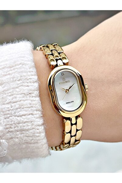 Essence Special Design Gold Color Steel Cord Women Wrist Watch Es6983Mr