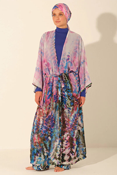 ALFASA Patterned Long Chiffon Pareo 7148-26 Saks