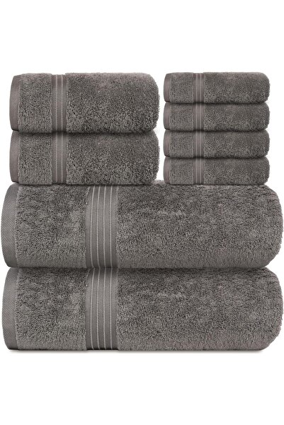 Bliss Casa - 8 Pieces Towel Set - 2 Bath Towels, 2 Hand Towels, and 4 Washclo...