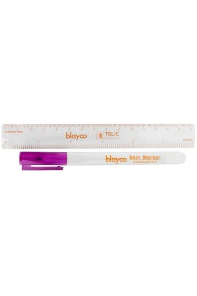 Sirius Distribution Marker chirurgical pentru piele, varf normal cu rigla 14c...