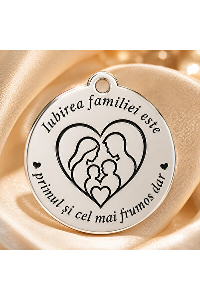 Simoshop Banut Argint 925 Familie pentru Taierea Motului si Botez – 22 mm – A...