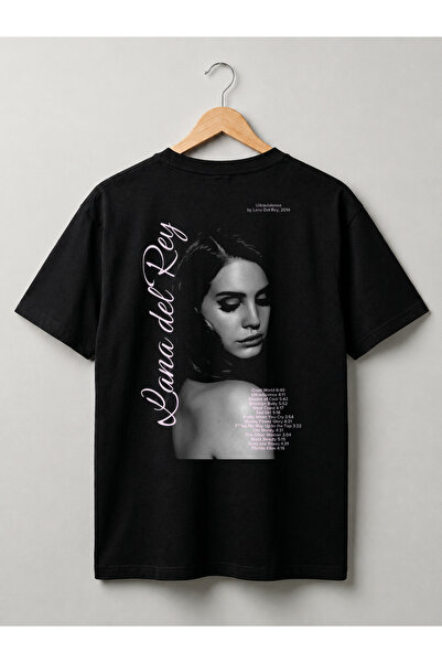 Grafftee Clothing Lana Del Rey Baskılı Premium Unisex Pamuklu Tişört | Özel T...