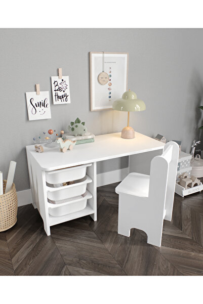 Afilli Çocuk Masa Sandalye Takımı 3 Sepetli Çocuk Çalışma Masası Aktivite Masası
