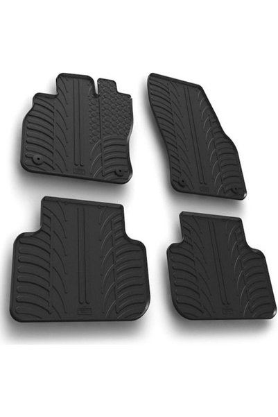 Lampa Set of Front and Rear Mats 4pcs Tray Type for Audi Q3 Black Code: L2454.2
