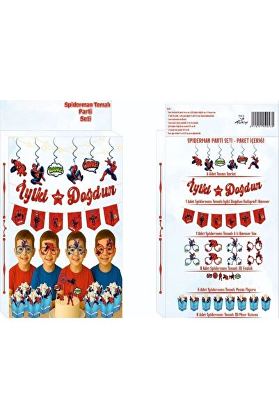 ÇITIPITISTORE Spiderman Themed Birthday Party Set