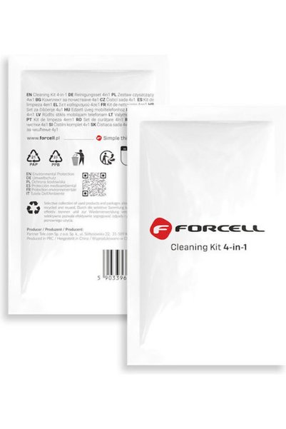 Forcell Κιτ Καθαρισμού Οθονών LCD 4 σε 1: Πανί Υγρού και Στεγνού Καθαρισμού, ...