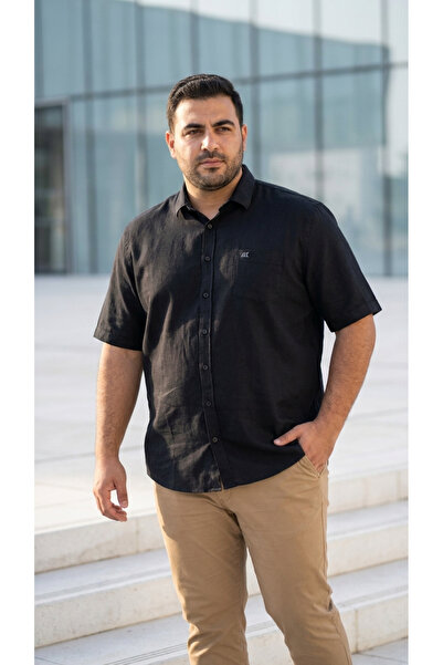 ANNEX Large Size Cotton Short Sleeve Men's Shirt