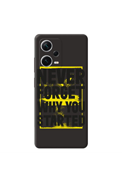 Other Xiaomi Poco X5 Never Forget Black Colored Silicone TPU Θήκη