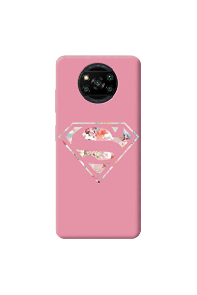 Other Xiaomi Poco X3 /X3 Pro Superman logo Pink Colored Silicone TPU Θήκη
