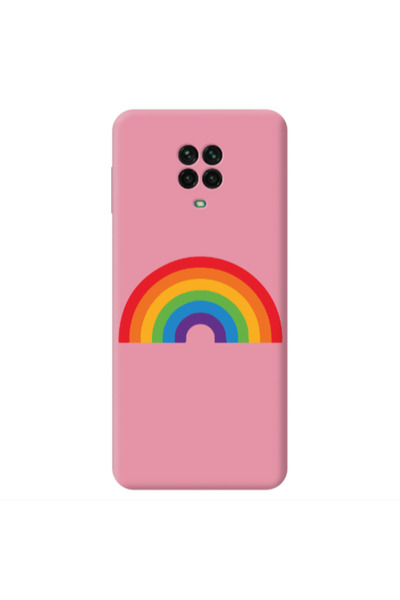 Other Xiaomi Redmi Note 9 Pro Rainbow Mini Pink Colored Silicone TPU Θήκη