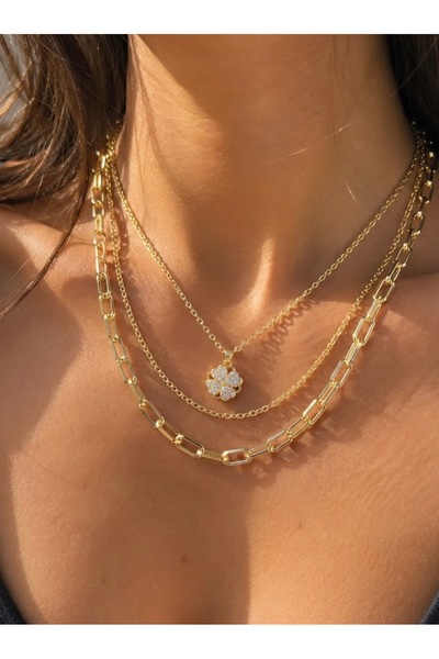 Twinssis Accessories Steel Multi Chain Necklace Set
