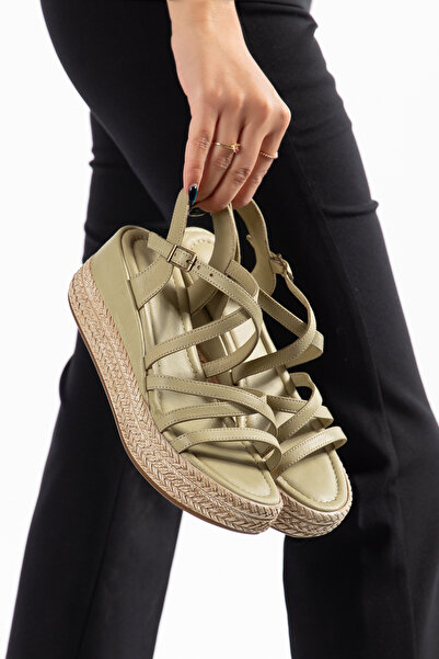 Elile Shoes Genuine Leather Soft Sole Wedge Heel Sandals